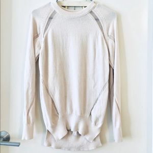 All saints meshed white sweater